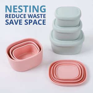 3PCS SILICONE LUNCH SET WITH LID