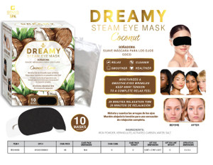 10PC STEAM EYE MASK-COCONUT