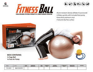 2 PC: FITNESS BALL WITH AIR PUMP
