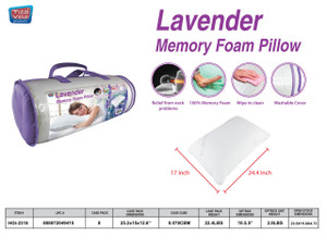 MEMORY FOAM PILLOW: LAVENDER
