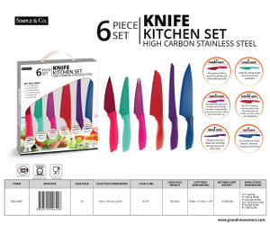 6 PCS STAINLESS STEEL KITCHEN KNIFE SET
