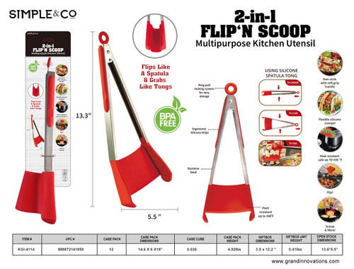 CLEVER TONGS BIG SIZE: RED