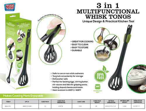 WISK TONGS: BLACK