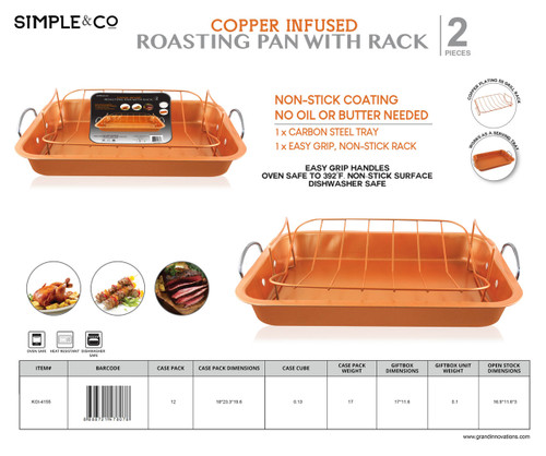 COPPER ROASTING PAN IN SHRINKWRAP