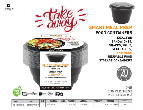 20 PCS ROUND BOWL 7 CUPS - 1750 ML