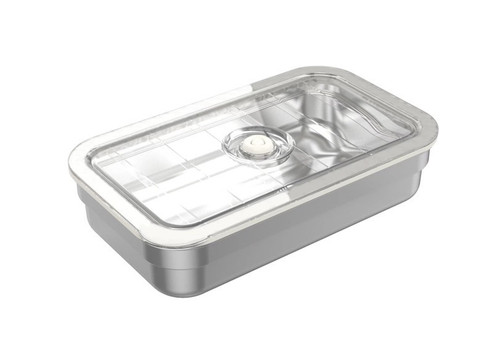 2 PCS SET: STAINLESS STEEL LUNCH BOX 800 ML / 27 OZ