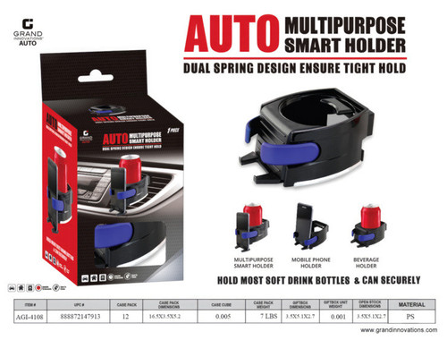 AUTO SMARTHOLDER FOR PHONE - BLACK