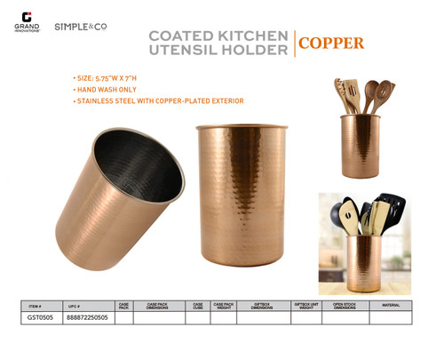 COPPER COATED KITHCHEN UTENSIL HOLDER