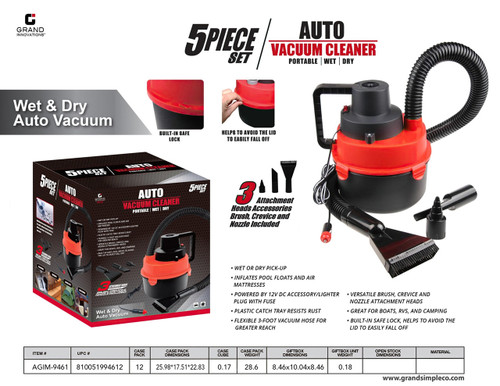 5 PIECE SET - AUTO VACUUM CLEANER