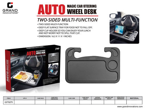 MAGIC CAR STEERING WHEEL DESK TWO-SIDED MULTI-FUNCTION