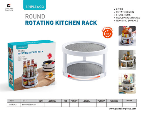 ROUND ROTATING KITCHEN RACK