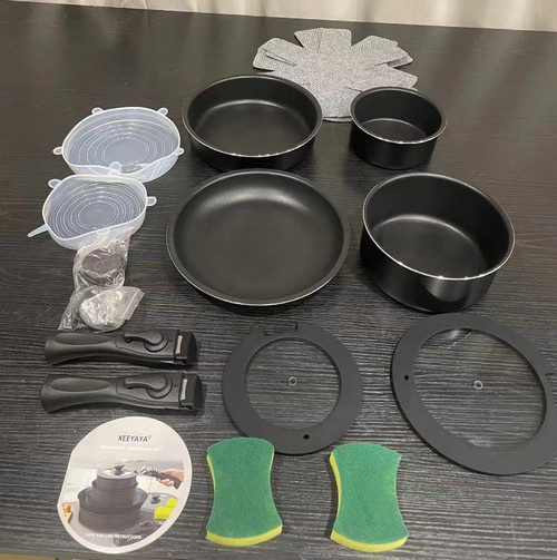 15PCS DETACHABLE HANDLE COOKWARE SET