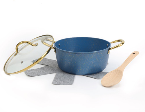 4.7QT SAUCE POT W/LID - BLUE