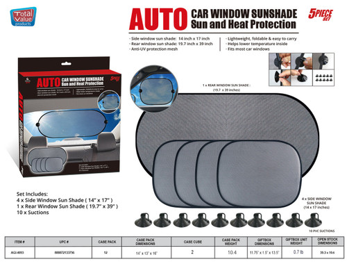 1PC SET CAR WINDOW SUNSHADE- PDQ OF 12(AGI-4093)