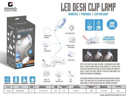 LED CLIP DESK LAMP