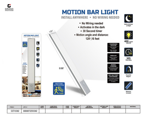 MOTION BAR LIGHT 1.57"X9.96"