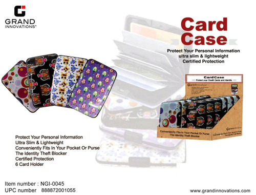 CARD HOLDER IN PDQ - ASSORTED COLORS & PRINT