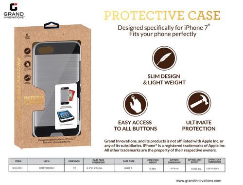 IPHONE 7 CARD HOLDER CASE: SILVER