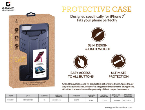 IPHONE 7 CASE WITH STAND: BLACK