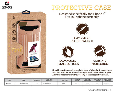 IPHONE 7 CASE WITH STAND: ROSE GOLD