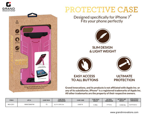 IPHONE 7 CASE WITH STAND: PINK