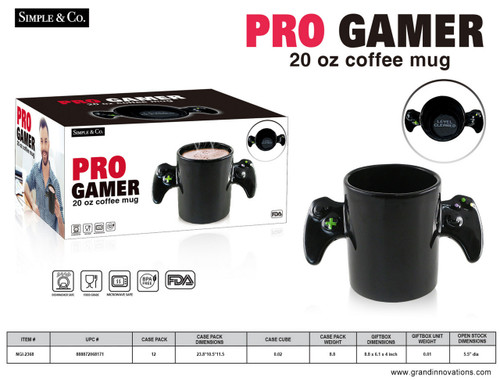 20 OZ BLACK GAME PAN MUG