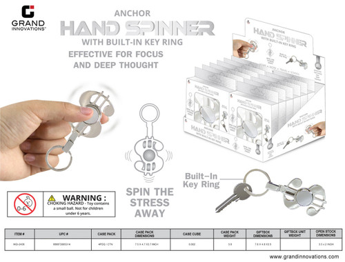 METAL HAND SPINNER DOLLAR DESIGN KEYCHAIN