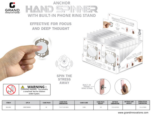METAL HAND SPINNER DOLLAR SIGN WITH RING