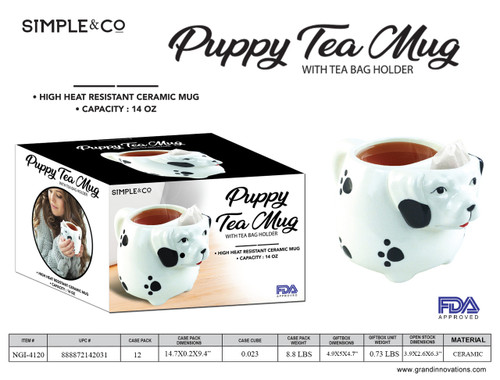 14 OZ DOG TEA MUG WITH BOX