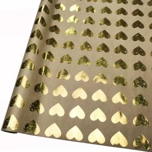 WRAPPING PAPER KRAFT WITH HOT STAMP