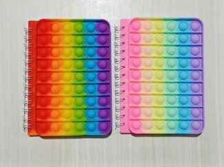 SILICONE POP BUBBLE NOTEBOOK-RAINBOW COLOR