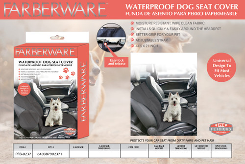 WATERPROOF DOG SEAT COVER