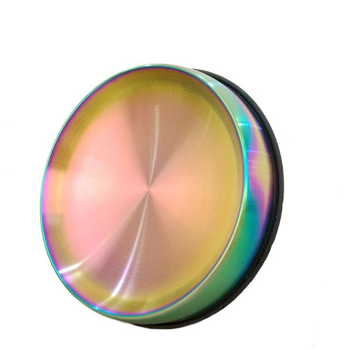 RAINBOW STAINLESS STEEL CAT BOWL WITH NON-SKID BASE- 8 OZ (251 ML)