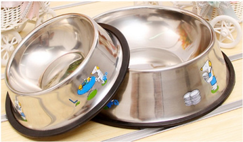 SILVER STAINLESS STEEL NON SKID BOWL 76 OZ (2260 ML)