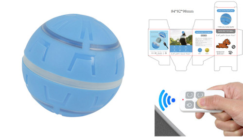 3 PCS SET - AUTOMATIC WATERPROOF PET TOY BALL WITH REMOTE CONTROL - USB RECHARGABLE