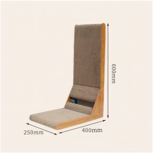 CAT SCRATCHER CARDBOARD WITH BALL TOY - 24.5X11X3.5"