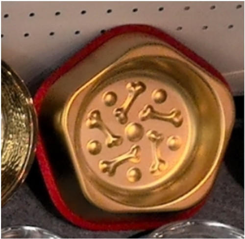 GOLD STAINLESS STEEL SLOW FEEDER - BONE 26 OZ (750 ML) NON- SLIP BASE