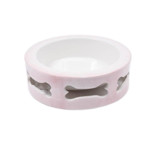 BONE CUT CERAMIC DOG BOWL 17 OZ (500 ML)