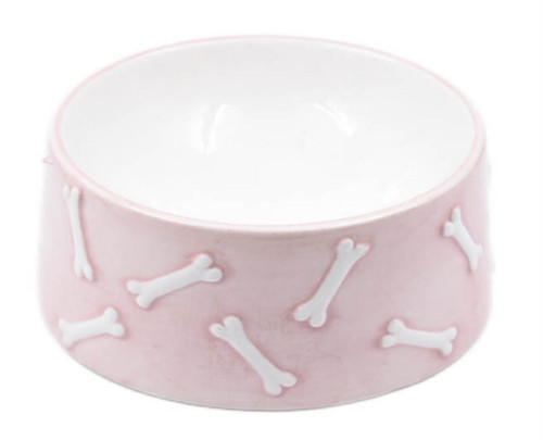 CERAMIC PET BOWL WITH BONE PRINT 11.85 OZ (350 ML)