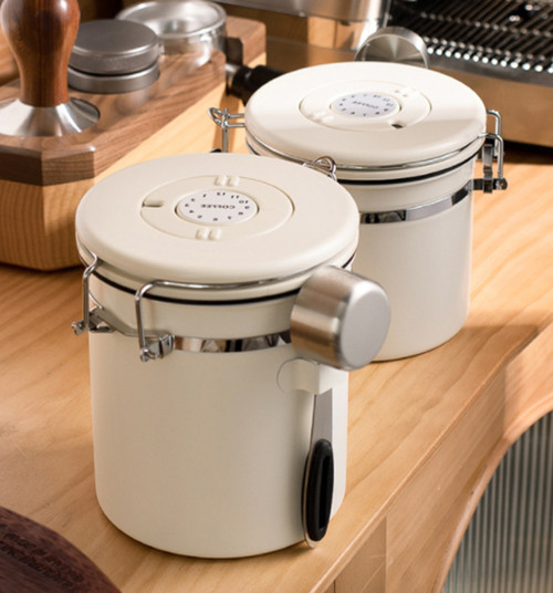 2 PCS SET: STAINLESS STEEL WHITE & SILVER FOOD STORAGE - 1.8 L (1800 ML)