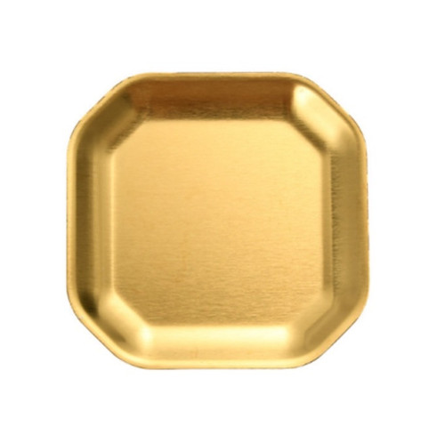 OCTAGONAL GOLD PLATE 4.75" (12 CM)