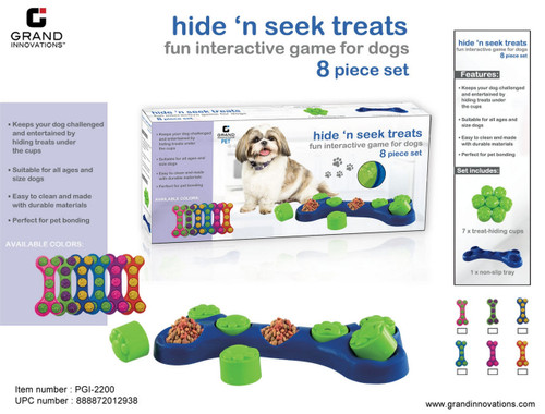 8 PCS: HIDE & SEEK TREATS FOR DOGS SET - BONE SHAPE