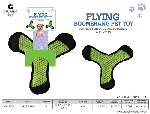 FLYING BOOMERANG PET TOY