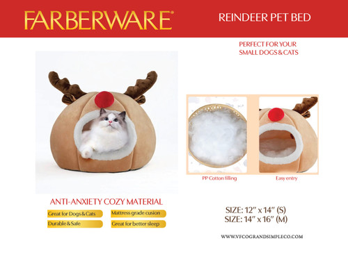 REINDEER PET BED Ê30*30*35CM