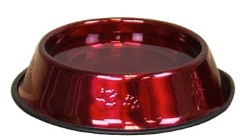 RED STAINLESS STEEL SLANT BOWL - 2300 ML / 78 OZ