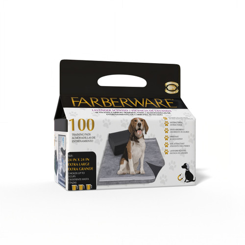 XXL CHARCOAL WITH LAVENDER SCENT PEE PADS - 100 PACK (24*24)