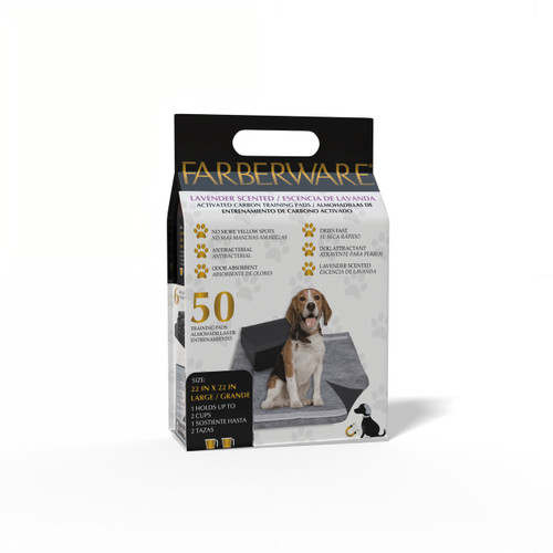 XL CHARCOAL WITH LAVENDER SCENT PEE PADS - 50 PACK (22*22)
