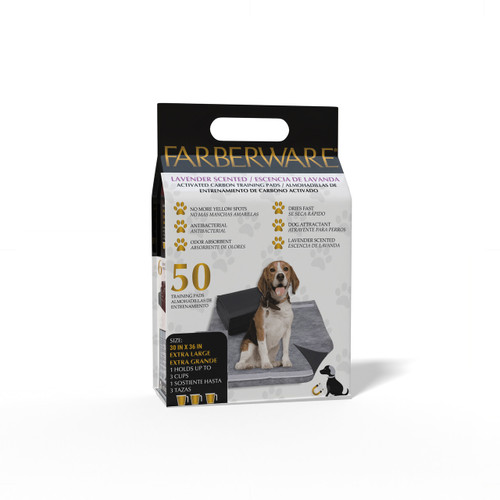 XXXL CHARCOAL WITH LAVENDER SCENT PEE PADS -50 PACK (30*36)
