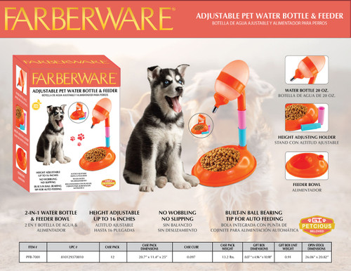 ADJUSTABLE PET WATER BOTTLE & FEEDER