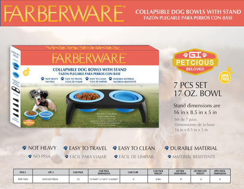 FARBERWARE COLLAPSIBLE PET BOWL